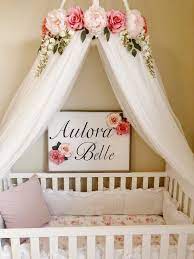 Best diy headboard with lights canopies 38 ideas. Crib Canopies Floral Letters And Floral By Bellabloomboutiqueus Girl Nursery Room Crib Canopy Baby Decor