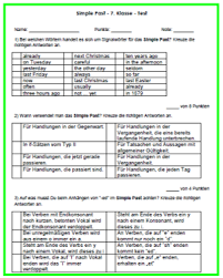Das simple hallo liebes englisch team endlich habe ich eine seite gefunden auf der die grammatik sehr gut und kurz erklärt ist. Englisch Test Simple Past 7 Klasse Teste Deine Grammatik Pdf Doc