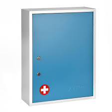 Lockable medicine storage cabinet locking medical cupboard. Adirmed 21 In H X 16 In W X 6 In D Large Dual Lock Surface Mount Medical Security Cabinet In Blue 999 04 Blu The Home Depot