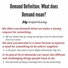 Maybe you would like to learn more about one of these? Demand Definition What Does Demand Mean