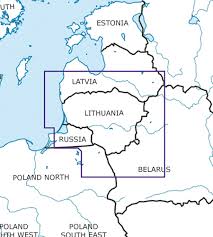 Samt den oesterreichischen, russischen, und preussischen antheile : Litauen Vfr Luftfahrtkarte Icao Karte Sichtflugkarte Ausgabe 2021