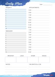 Print this and gather your thought on what the important things you need to accomplish in a day. 47 Printable Daily Planner Templates Free In Word Excel Pdf