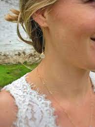 Gold Threader Earrings Long Gold Earrings Long Bridal Etsy Long Bridal Earrings Threader Earrings Gold Boho Wedding Earrings