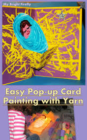 My Bright Firefly: Easy Christmas Pop-up Card. Painting with Yarn.
