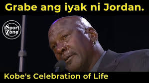 Grabe ang IYAK ni Michael Jordan sa Memorial speech niya para kay Kobe  Bryant.