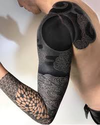 Nissaco Osaka Solid Black Tattoo Blackout Tattoo Shoulder Tattoos For Women
