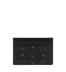 Kotelon kummallakin puolella on kaksi korttipaikkaa. Mini Card Case In Visetos Original Black Mcm Us