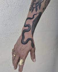 Pin By Danielle Morelli On Tatuagens Tattoos For Guys Snake Tattoo Design Hand Tattoos For Guys