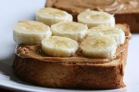 Banana And Peanut Butter On Bread Alimentation Beurre D Arachide En Poudre Nourriture
