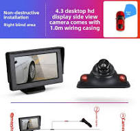 4.3 Inch Screen Car Rear View Camera Blind Spot Auxiliary ...