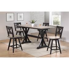 Kitchen & dining room sets : Sand And Black 5 Piece Counter Height Dining Set Orlando Rc Willey