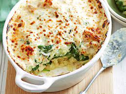 Potato Spinach And Tuna Bake Recipe Recipes Seafood Recipes Tuna Bake