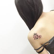 Minimalist Tattoos Photo Flower Tattoo Shoulder Tattoos For Women Flowers Small Shoulder Tattoos