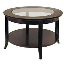 Genoa Espresso Coffee Table Round Wood Coffee Table Coffee Table Wood Coffee Table With Shelf