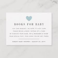 Book Request Baby Shower Invitation Insert Card Zazzle Com Baby Shower Insert Baby Shower Invitations For Boys Baby Shower Invitations