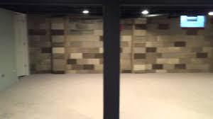 Basement decorating with cinder block walls. Basement Wall Paint Stone Effect Youtube