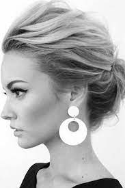 Combed Back Bun With Volume Short Hair Updo Short Hair Updo Easy Up Dos For Medium Hair