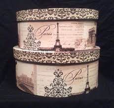 Paris Themed Hat Boxes By Tri Coastal Designs Decoupage Box Vintage Hat Boxes Decorative Boxes