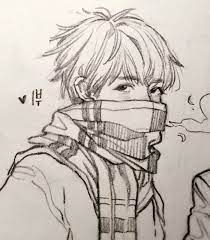 Your male anime eye drawing is complete! How To Draw Anime Eyes Boy Scarg Black And White Pencil Sketch Anime Drawings Anime Sketch Drawings