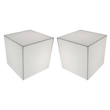 Pair Of Interior Lit Acrylic Cube Side Tables Cube Side Table Side Table Modern Side Table