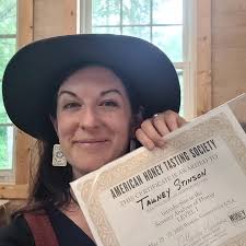 Became a certified honey nerd today! Level 1 of the American Honey Tasting  Society training completed. My bees' ever-famous basswood/linden honey  scored top marks with the instructor for flavour profile (and the