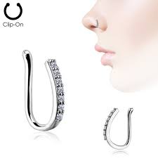 Am besten wechselst du es dann wenn keine wundflüssigkeit oder schwellung zusehen ist und es wirklich kein bisschen weh tut und dann nochmal ne woche warten. Linie Nasenpiercing Nasenring Fake Piercing Klips Ebay