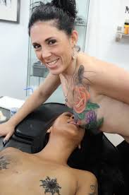 Sindy Ink Nipples and Pussy Tattoo Touch Up 