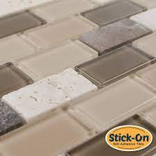 Made Of Real Glass And Stone Not Vinyl The Peel And Stick Rome Glass Mosaic Tile Is A Diy Do It Yoursel Glass Mosaic Tiles Mosaic Tiles Diy Bathroom Design