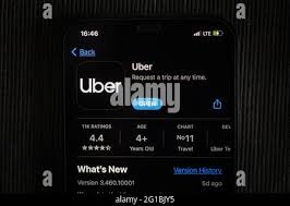 Request a trip at any . Uber App In The Apple App Store Seen On An Iphone 12 Screen Stock Photo Alamy
