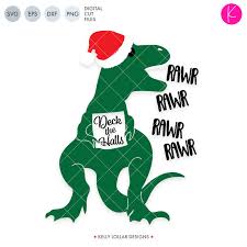 Download Christmas Dinosaur Svg File Kelly Lollar Designs