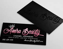 Premium cards printed on a variety of high quality paper types. Amira Beauty Business Card Behance