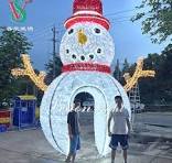 Christmas Decoration LED Giant Snowman Motif Lights for Outdoor Use