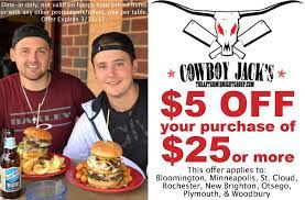Cowboy Jacks Special Offer February