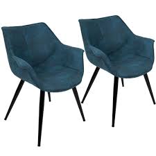 Lumisource Wrangler Blue Accent Chair Set Of 2 Ch Wrng Bu2 The Home Depot Blue Accent Chairs Accent Chair Set Contemporary Accent Chair