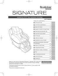 Our white glove option includes delivery at your chosen appointment time, unpacking, and set up and inspection to ensure it's just what you expected. Brookstone Inada Signature Hcp S8900a Operating Instructions Manualzz