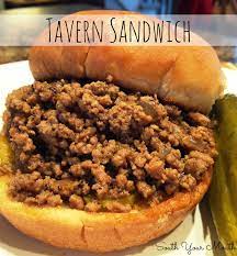 All beef prices are sheer madness nowadays so there isn't much of a difference in buying ground chuck or lean ground beef. South Your Mouth Tavern Sandwich Or Loose Meat Sandwich