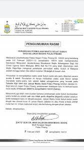 Waktu solat pulau pinang 2020 imsak. Perubahan Waktu Masjid Daerah Seberang Perai Tengah Facebook