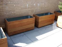 Ipe Planters For Terrace Wooden Trough Planters Redwood Planter Box Plans Planters