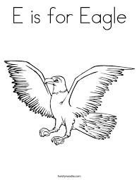 Eagles aren't born with a curved beak. E Is For Eagle Coloring Page Twisty Noodle