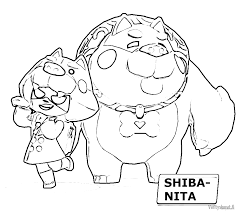 Cuenta que comparte dibujos nsfw de brawl stars y de otros juegos. Brawl Stars Shiba Nita Varityskuvat Coloring Pages Of