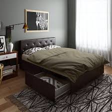 Shop for full platform storage bed online at target. Dhp Dean Upholstered Bed With Storage Black Faux Leather Queen Walmart Com Leather Platform Bed Upholstered Beds Leather Bed Frame
