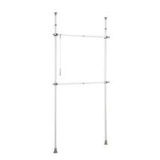 Many clothes racks are made of durable materials like steel that makes storing multiple items and heavy items easy. Wenko Herkules L X H Closet Rod Lowes Com Closet Rods Lowes Home Improvements Clothing Rack