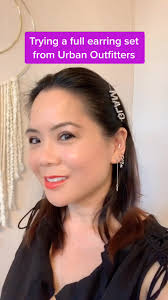 Experimenting with my first earring (8 pc) set 💎#earrings #earstack  #jewelry #jewellery #tiktokfashion #MakeTheLeap #favoritefit  #urbanoutfitters
