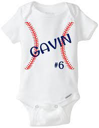 Baby Boy Baseball Jersey Onesie Customized Etsy Baby Boy Baseball Bodysuit Shirt Blue Baby Shower