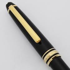 Image result for thin black montblanc gold trim