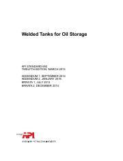 A tank built new in january, 1988 was removed from service and . Api 650 2018 12th Edition With Addendum 3 Pdf Welded Tanks For Oil Storage Api Standard 650 Twelfth Edition March 2013 Addendum 1 September 2014 Course Hero