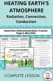 Conduction Convection And Radiation Heating Earth S Atmosphere Complete Lesson In 2020 Conduction Radiation Conduction Convection Radiation