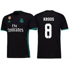Real madrid jerseys online sale.we offer custom real madrid soccer jerseys with big discount. Toni Kroos 8 Black Away Short Jersey 2017 18 Real Madrid Kit