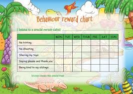 behaviour reward chart living and loving