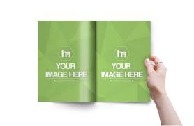 Woman Browsing A Brochure Mockup Magazine Read A Magazine Woman Hand Advertising In Magazine Mockup Template Brochure Brochures Mockups Mockup